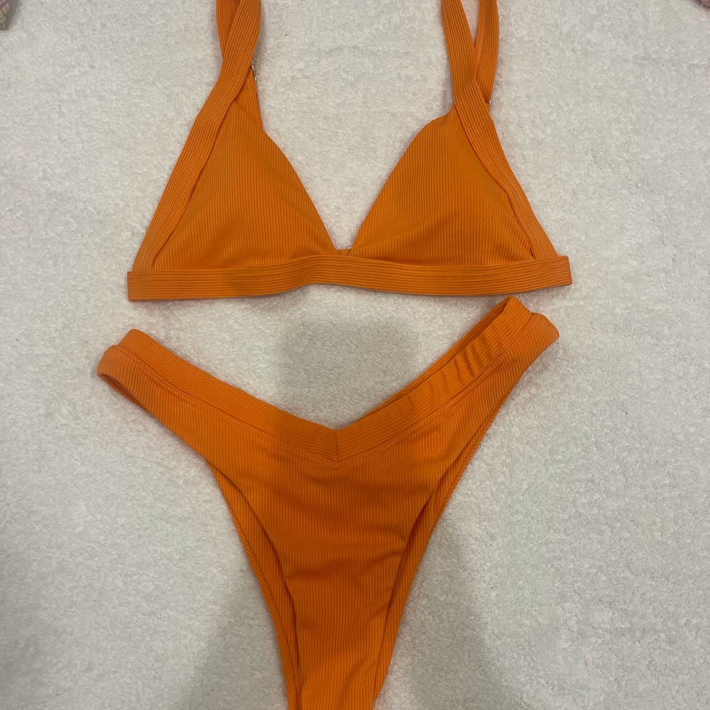 Tangerine bathing suit small